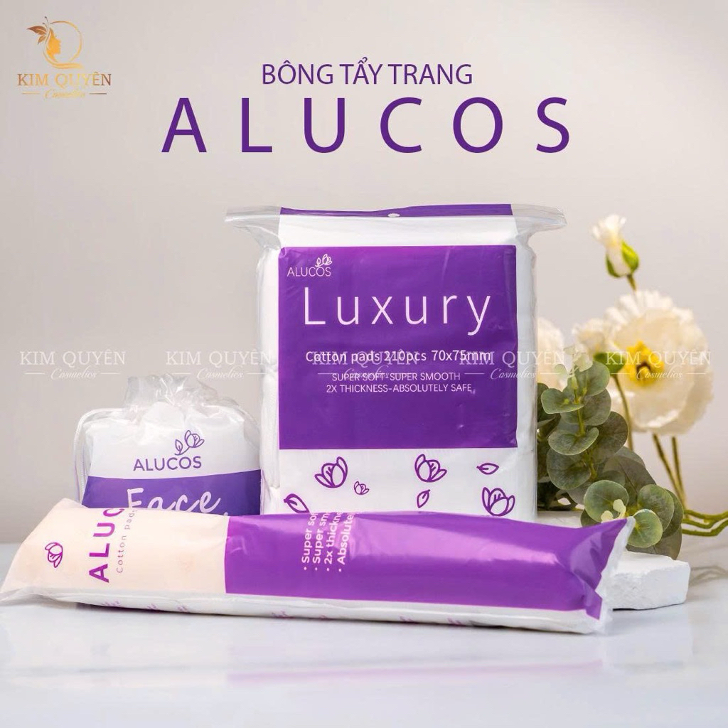 [ALUCOS] Bông tẩy trang 150 miếng tròn/Khăn khô Alucos  siêu dày hàng chính hãng