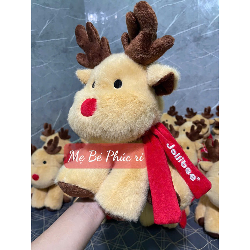 { Có Logo JLB} Gấu Tuần Lộc Jollibee Noel Hót(ảnh Thật)