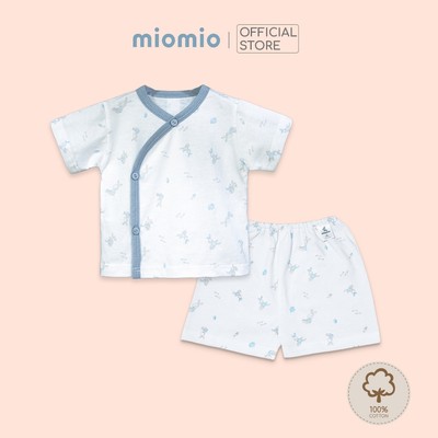 Bộ Mùa Hè Cài Lệch Cộc Tay Sơ Sinh MIOMIO - Cho Bé Trai, Bé Gái (Từ 0-3M), Vải Cotton