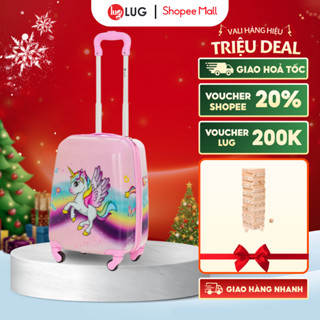  Vali Kéo Du Lịch Cho Bé LUG Lusetti MK00 Nhựa ABS + PC Nhẹ Và Chắc Chắn Họa Tiết Dễ Thương 