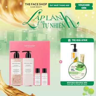   SALE  Bộ Sản Phẩm Sữa Tắm & Sữa Dưỡng Thể THE FACE SHOP Perfume Seed Velvet Special Body Care Set 4pcs 