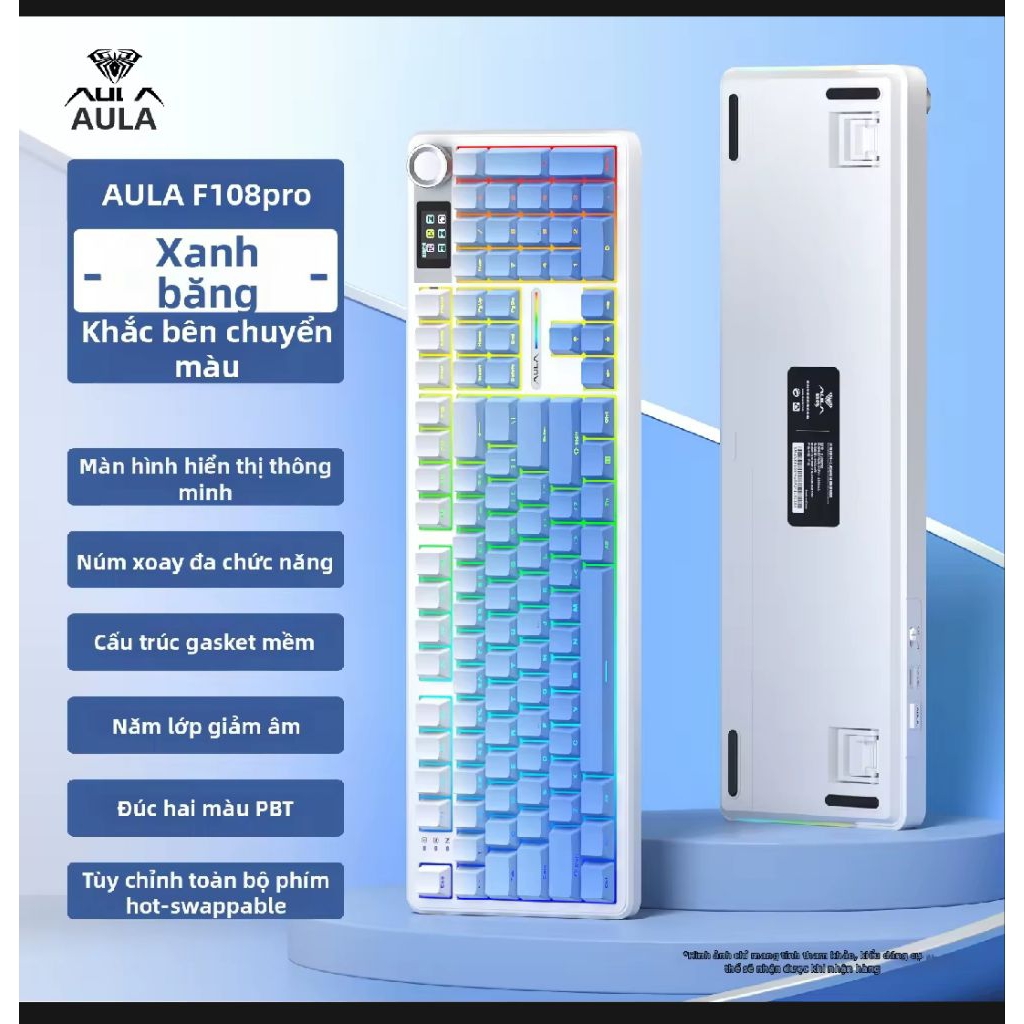 (new-hoả tốc)Bàn phím cơ k dây aula f108 pro 3 mode 8000mah | BigBuy360 - bigbuy360.vn