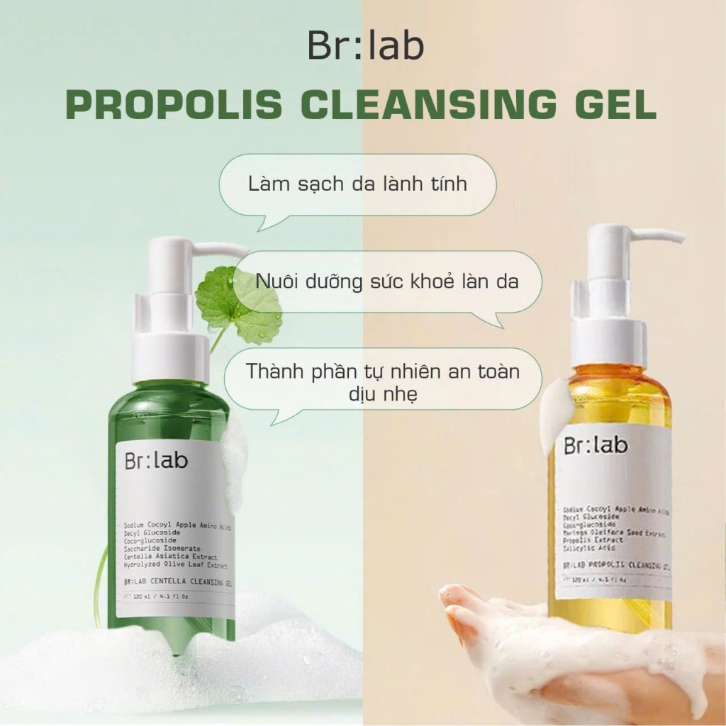 Sữa rửa mặt Br:Lab – Làm sạch không khô rát – Phù hợp da nhạy cảm dễ mụn