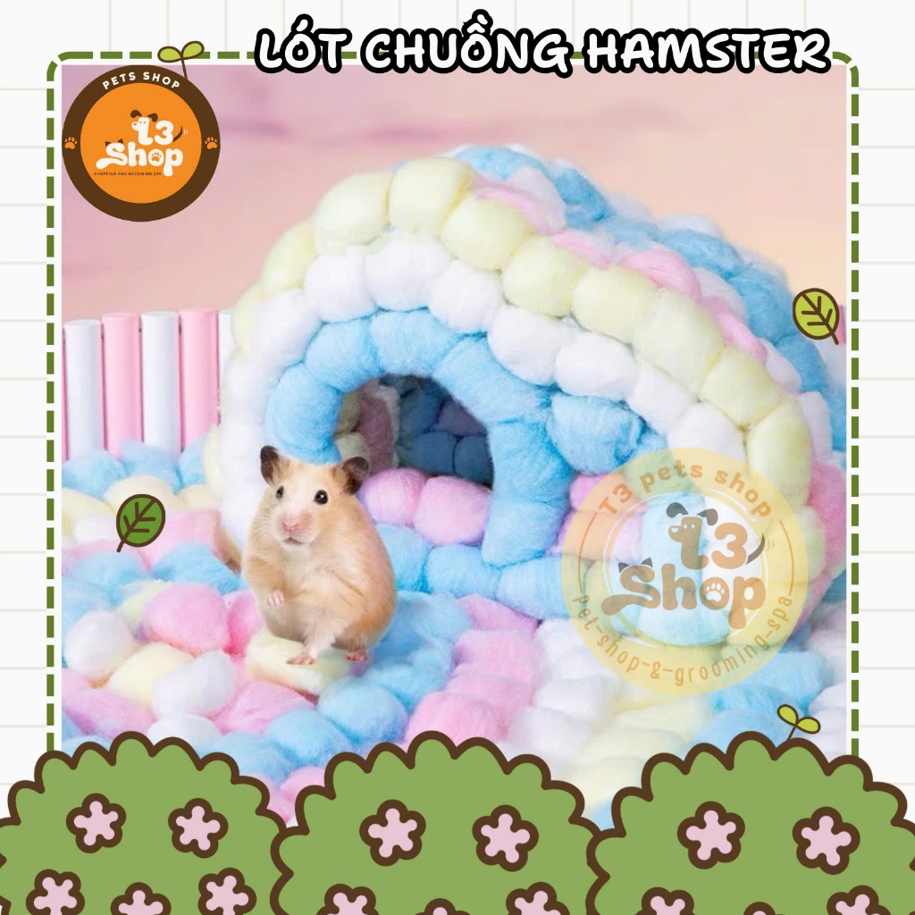 bông gòn candy dành cho hamster, sóc, fat tail, nhím,... - T3 PETS SHOP