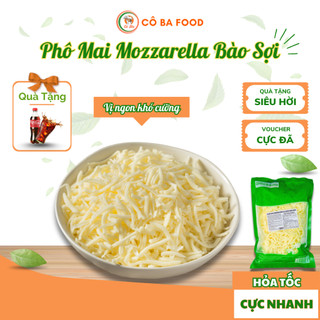 [ Siêu Tốc 1H ]  Phô Mai Bào Sợi Mozzarella Túi Xanh 500G - Bào Sợi Mix Dai Ngon