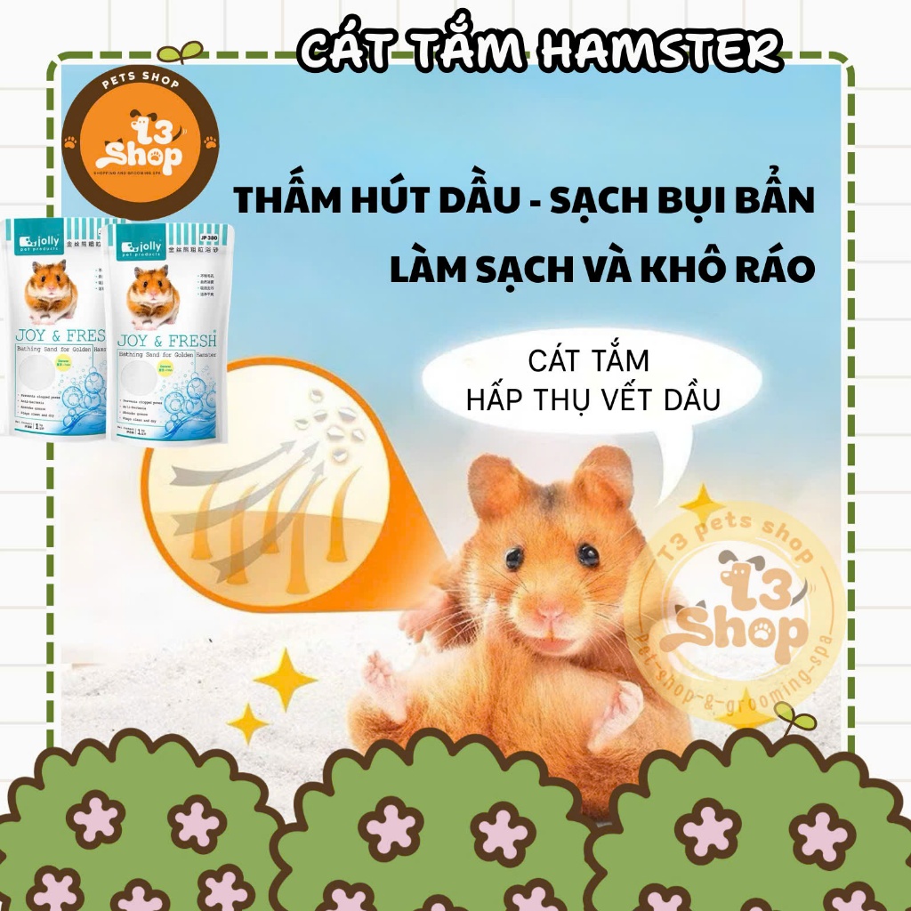 cát tắm Jolly 1kg dành cho hamster bear/ bear tạng to - T3 PETS SHOP