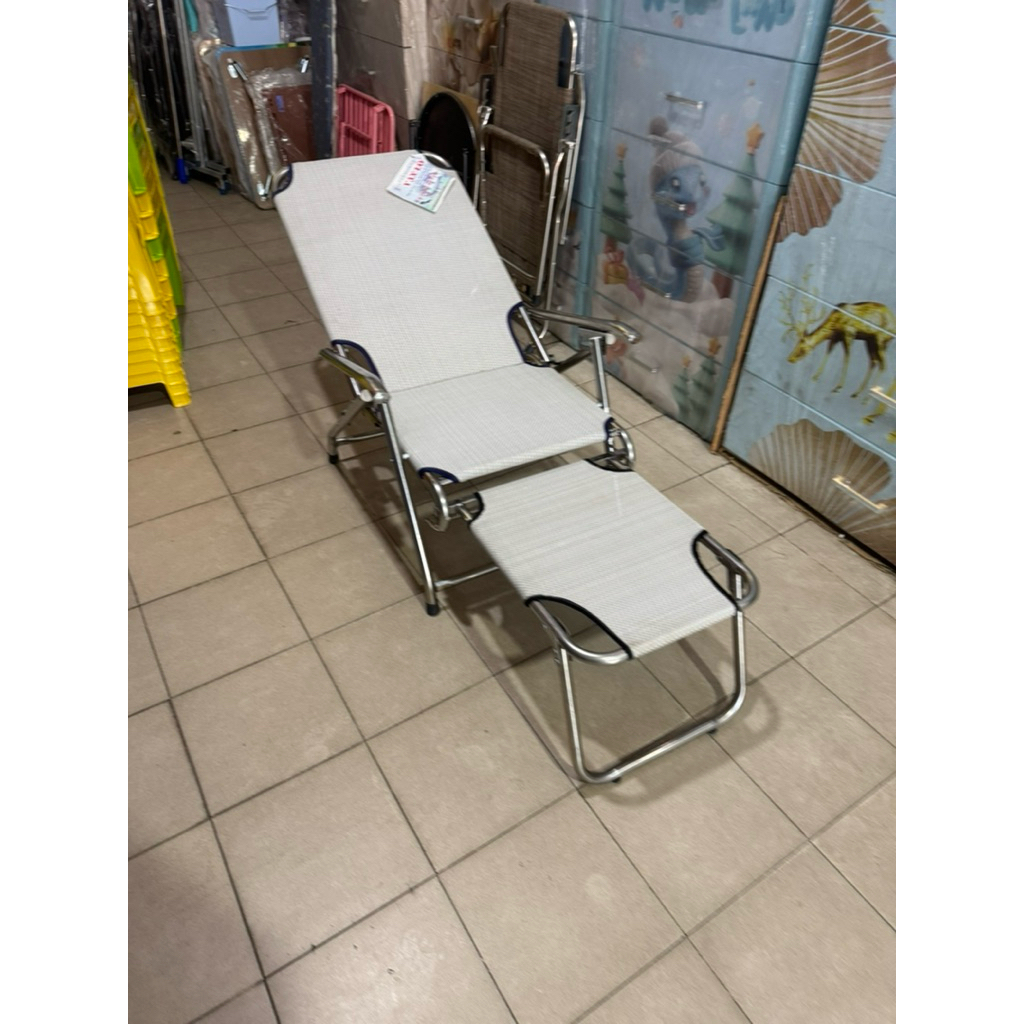 Ghế bố xếp gấp gọn inox lưới nhập cao cấp , ghế xếp ngồi nằm thư giãn , ghế xếp du lịch