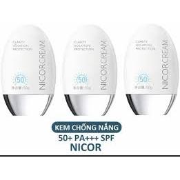 3 HỘP _ Bán sỉ 3 hộp kem chống nắng dưỡng da nicor chính hãng