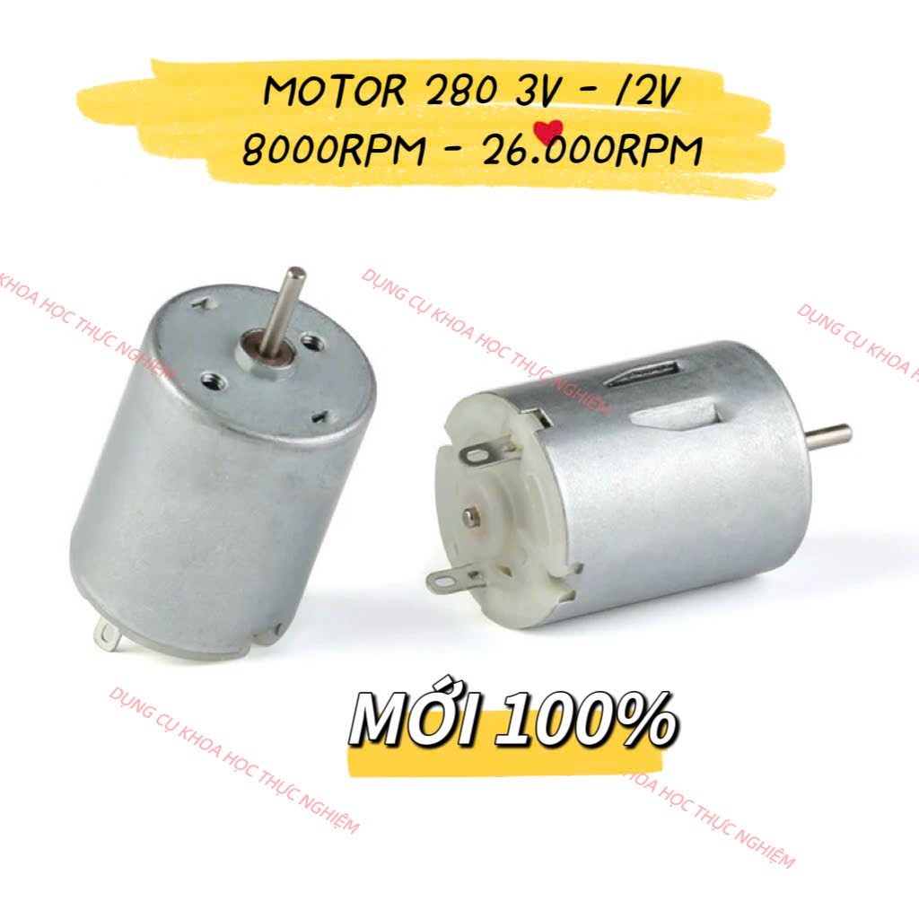Motor 280 3.7V 7.4V 12V 8000RPM 16000RPM 26000RPM – Động Cơ Tốc Độ Cao Mới 100% - KH0634
