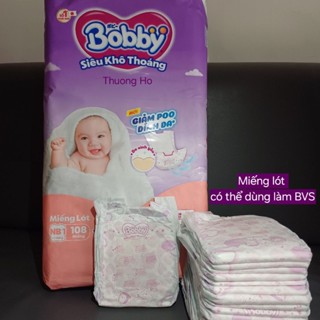  Miếng lót sơ sinh Bobby NB1   NB2  cho bé dưới 5kg  dùng kèm tã vải  hoặc dùng làm BVS. HSD 2029 