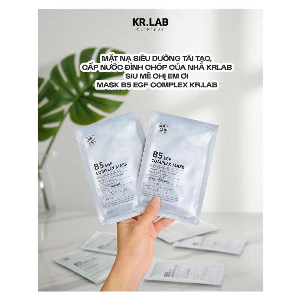 Combo 50 Mặt nạ kr.lab b5 EGF complex mask dưỡng da mask 25ml giúp cấp ẩm dưỡng trắng da- kr.lab