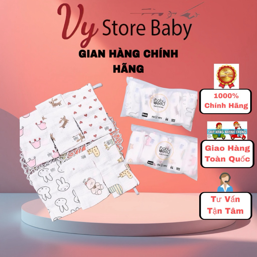 Set 5 khăn xô sữa Baby Bee
