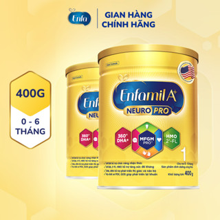 Bộ 2 lon sữa bột Enfamil A+ Neuropro 1 với DHA giúp phát triển não bộ cho trẻ từ 0 – 6 tháng tuổi – 400g/lon