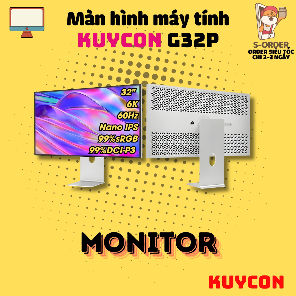 Màn Hình Gương Kuycon G32P 32 Inch 6K | Nano IPS Black | 99% DCI-P3 | HDR | 10bit | Chuẩn Đồ Họa Cao