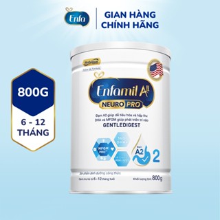Sữa bột Enfamil A2 Neuropro 2 800g giúp dễ tiêu hóa, hấp thu cho trẻ từ 6-12 tháng tuổi