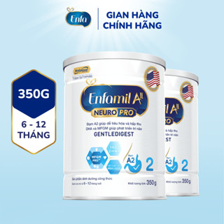 Bộ 2 lon sữa bột Enfamil A2 Neuropro 2 giúp dễ tiêu hóa, hấp thu cho trẻ từ 6-12 tháng tuổi – 350g/lon