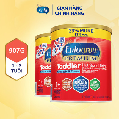 Bộ 2 Lon Sữa uống dinh dưỡng vị tự nhiên Toddler Enfagrow Premium