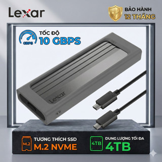  Box ổ cứng Lexar E300 M.2 SSD Enclosure hỗ trợ NVMe SSD 2280 2260 2242 2230 USB 3.2 Gen 2 Cao Cấp 