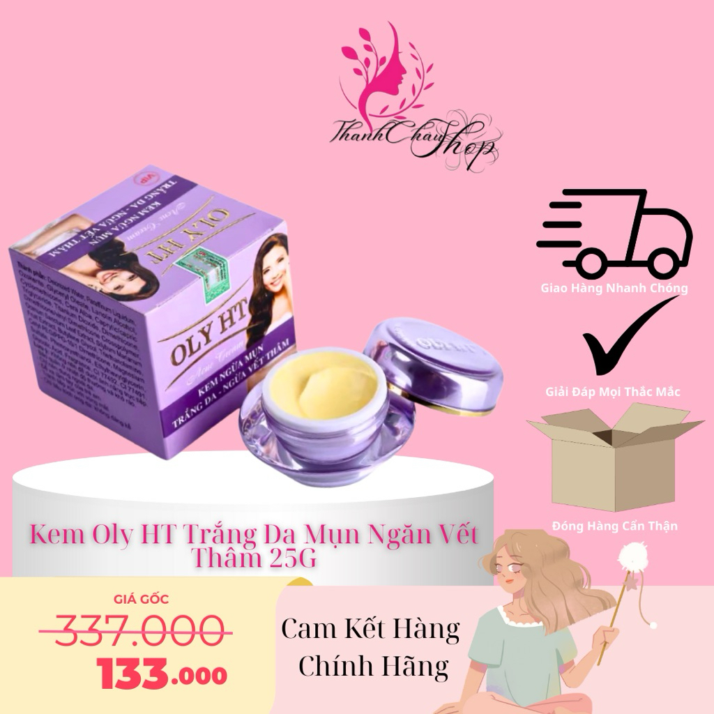 Kem Oly HT Trắng Da Mụn Ngăn Thâm 25G