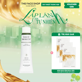   SALE  Kem Dưỡng Da Tay THE FACE SHOP Thuần Chay Daily Moment Vegan Hand Cream 30ml 