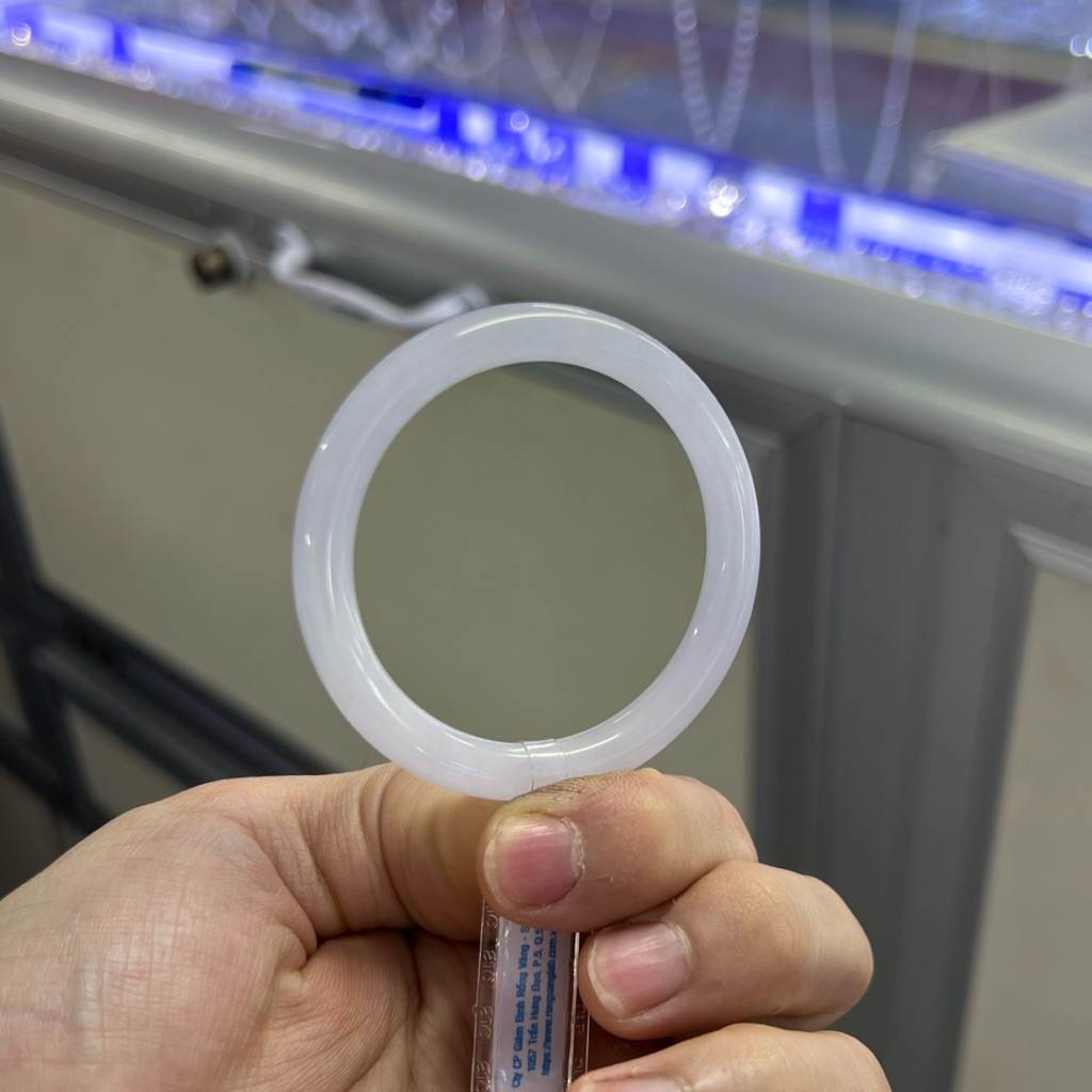 Vòng Tay Ngọc Phỉ Thuý Jade Trắng Bạch Nguyệt Quang | Tôn Lên Vẻ Đẹp Quý Phái - Ni 48