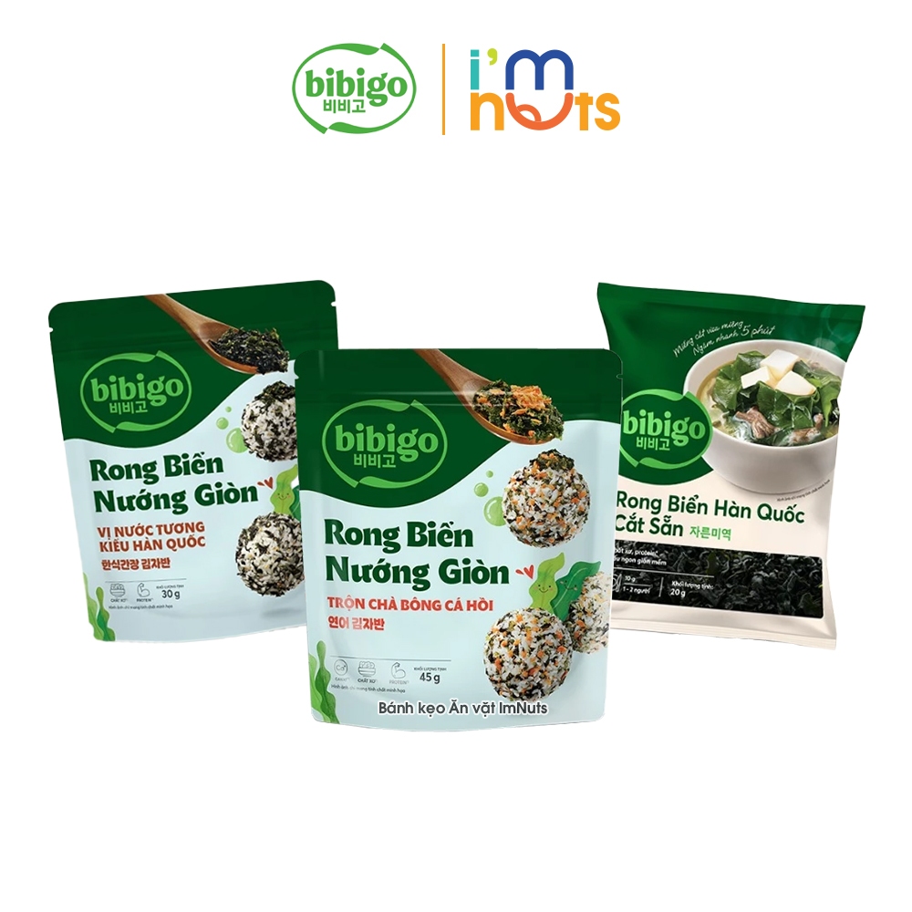 Rong Biển Giòn Trộn Cơm Và Rong Biển Nấu Canh Bibigo Hàn Quốc Gói Nhỏ Tiện Lợi