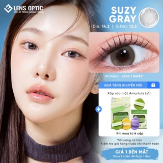  Kính Áp Tròng Clalen Iris 1 Ngày Màu Suzy Gray – Lens Mắt Xám Có Độ Cận 