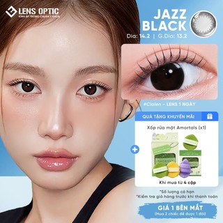  Kính Áp Tròng Clalen Iris 1 Ngày Màu Jazz Black – Lens Màu Đen Có Độ Cận 