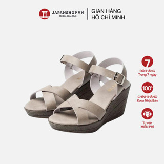  Sandal đế xuồng 8cm siêu nhẹ siêu bền Kosu KS-23004 Xăng đan công sở chống thấm nước đi mưa đi bộ chính hãng Nhật Bản 