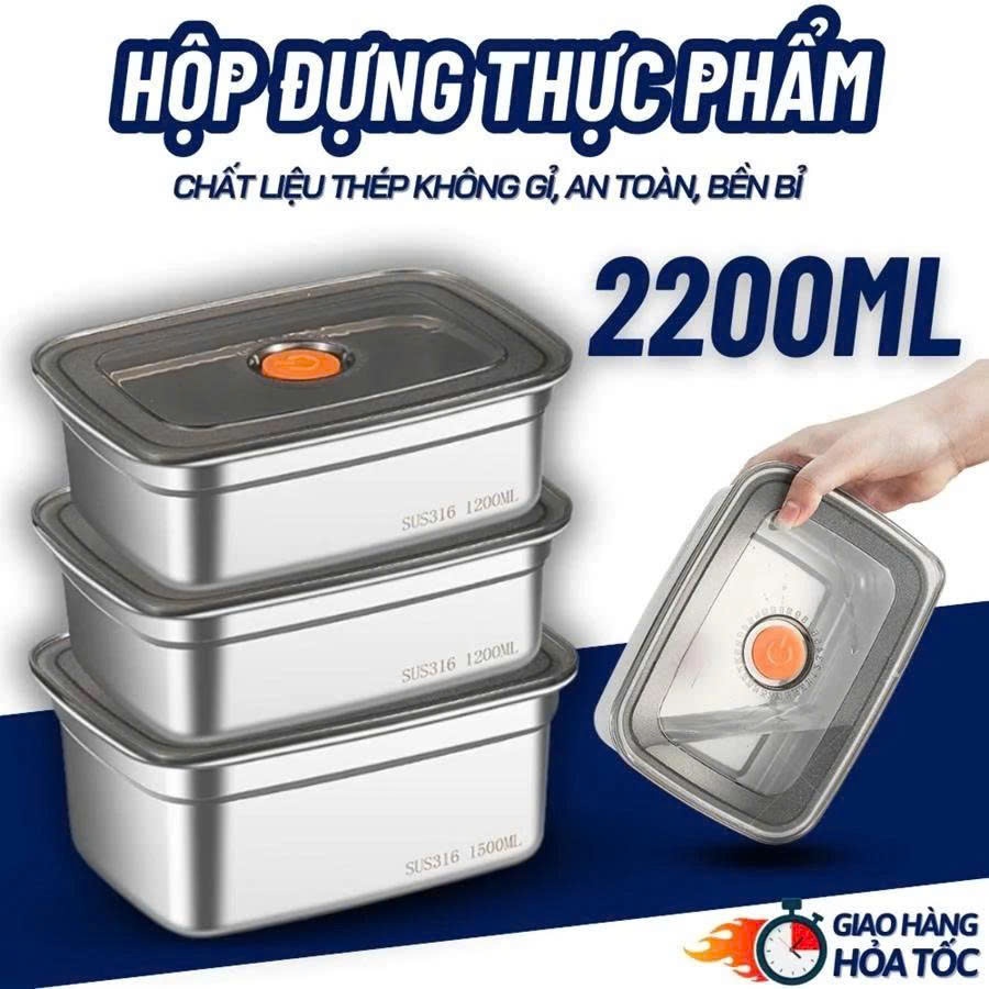 Bộ Combo 3/5 Hộp Inox GIA DỤNG OMMANI 1992