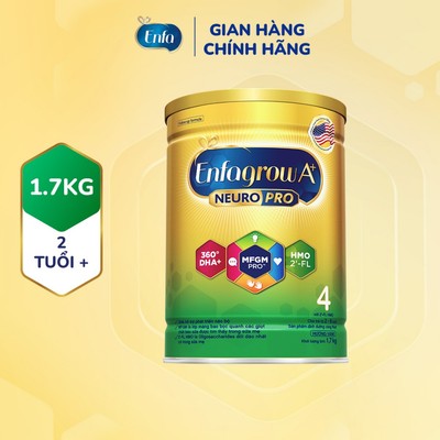 [MKB Gift] Sữa bột Enfagrow A+ NeuroPro 4 - FL HMO Vị Nhạt Dễ Uống - 1.7kg (Lưu ý: Date dưới 12 tháng)