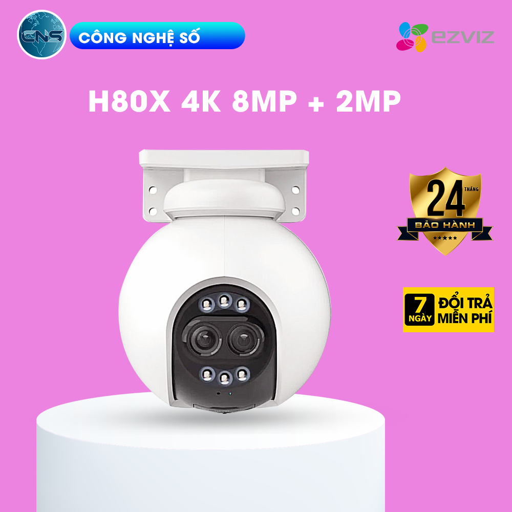 Camera WiFi quay quét EZVIZ H80x Dual 4K 8MP + 2MP | Full Chức Năng | Chính Hãng