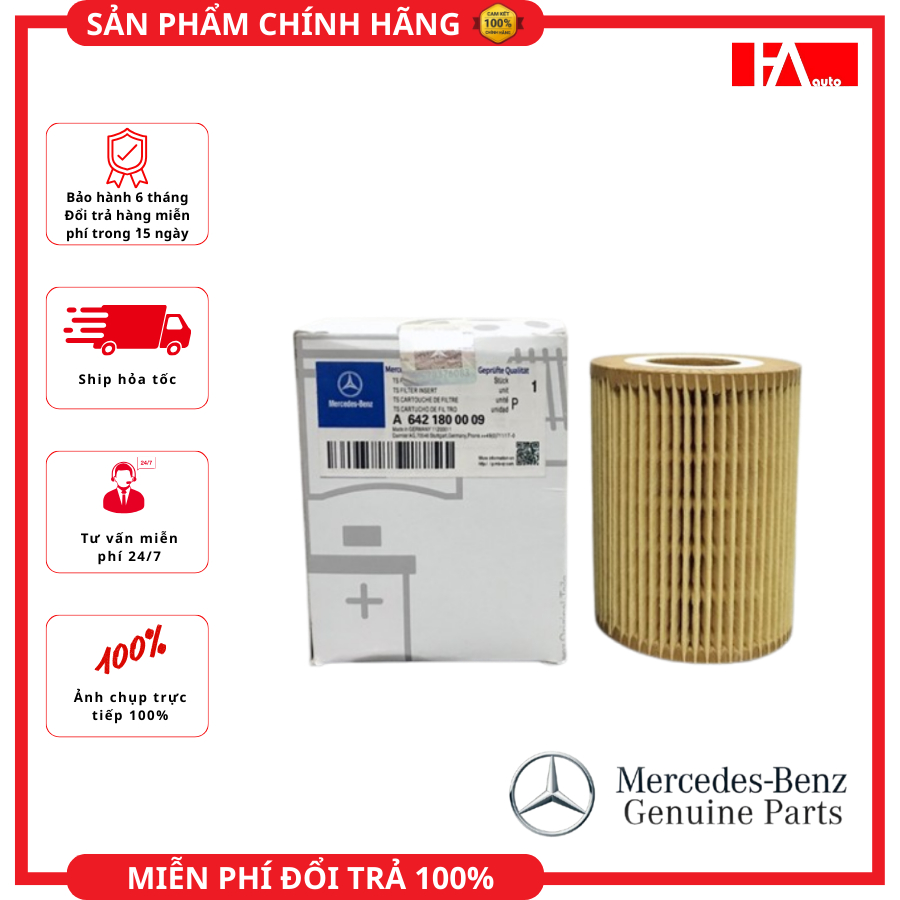 { Hàng Chính Hãng } Lọc dầu nhớt Mercedes-Benz máy OM642 3.0L