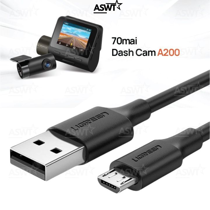 Dây USB cấp nguồn camera hành trình ô tô 70Mai A200 / 70Mai 4K A800S dài 3 mét - Bảo hành 1 năm - CÓ