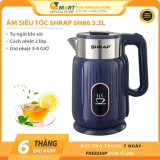 Ấm Siêu Tốc Mẫu Mới SHRAP SH-86 Dung Tích 2L Có 2 Lớp Cách Nhiệt Công Suất 1500W Thân Chống Bỏng  Ngắt Khi Sôi_ST5