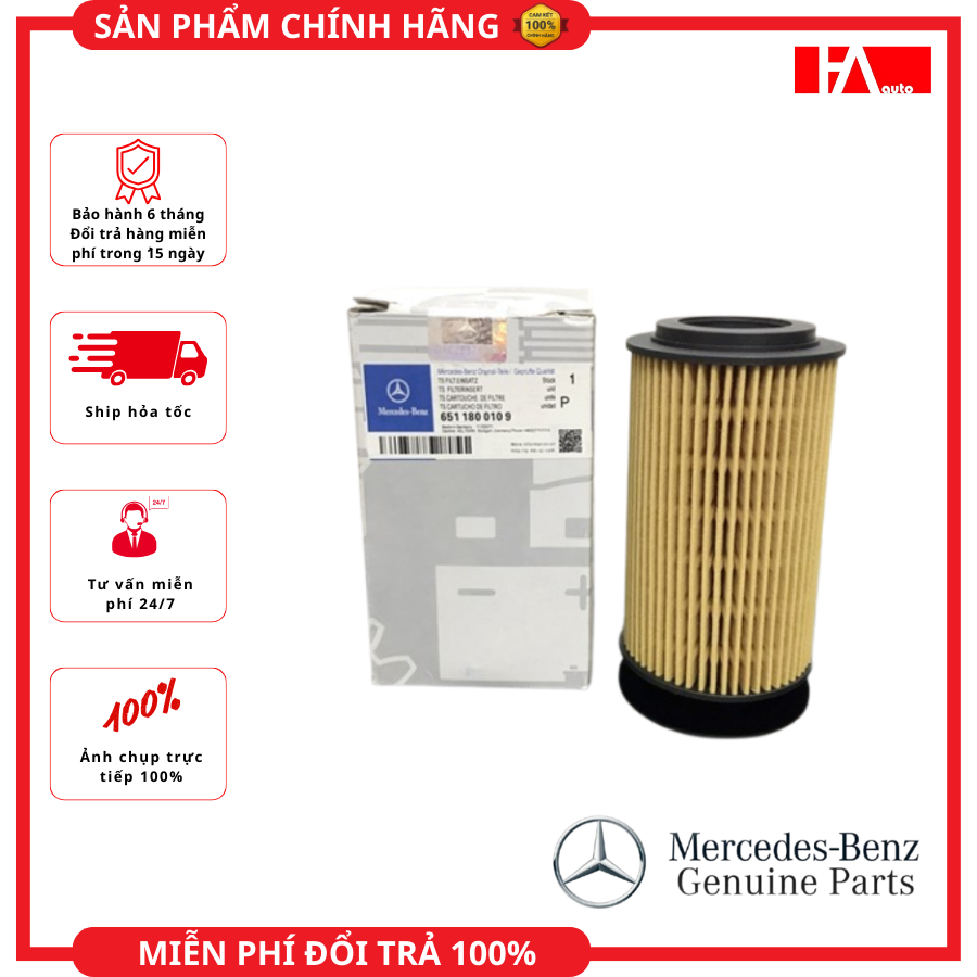 Lọc dầu nhớt Mercedes-Benz máy dầu OM651/ OM611/ OM646, BMW 318d/ 320td/ 520d, Infinity Q50, Range R
