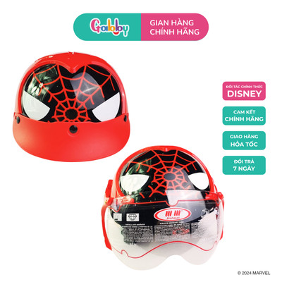 Mũ Bảo Hiểm Cho Bé Mesuca Hình Người Nhện Spiderman Napoli Siêu Thoáng Nhẹ Đầu (Có Kính/ Không Kính)