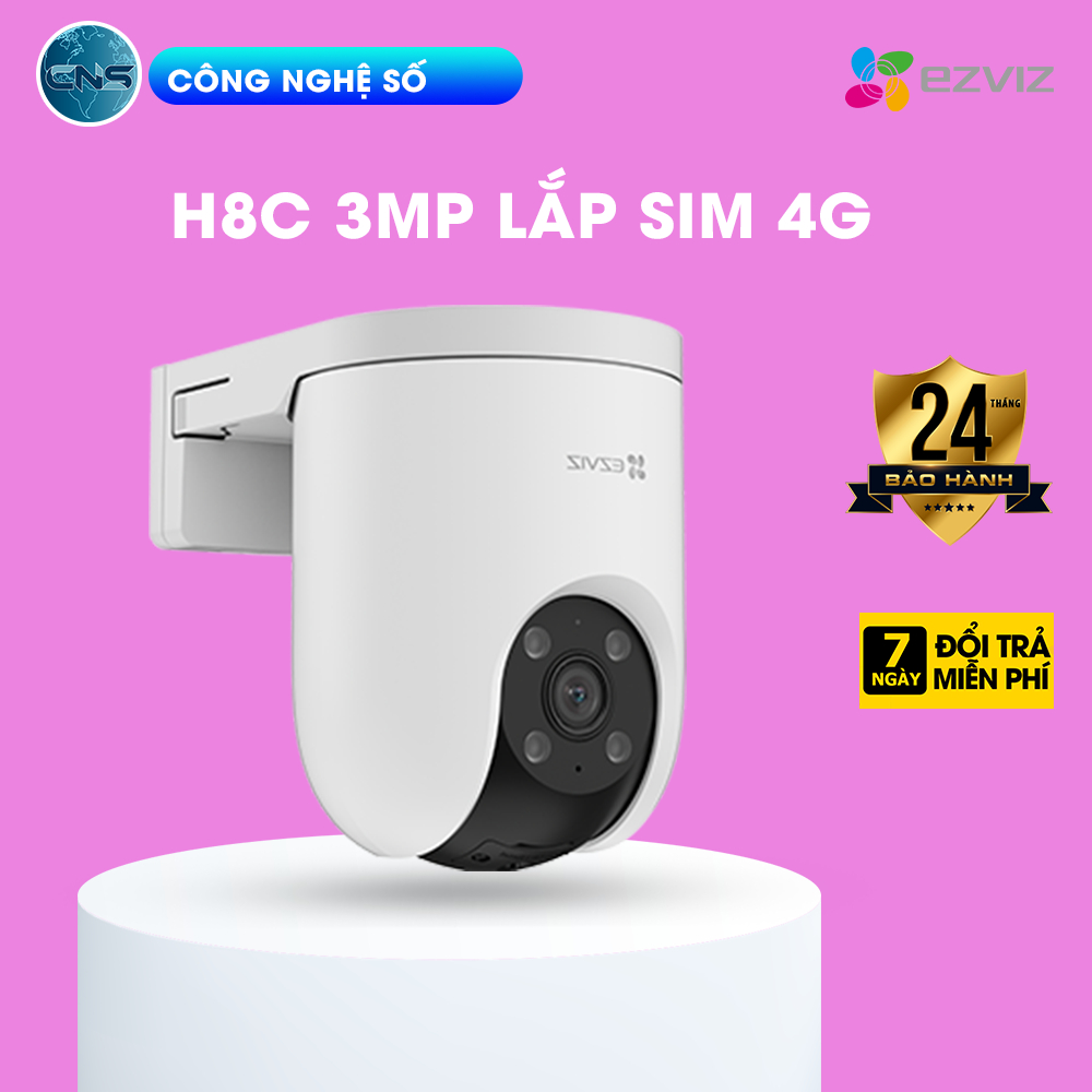 Camera Ngoài Trời Lắp Sim 4G | H8C 3MP 4G | Full Chức năng | Chống Nước | Chính Hãng