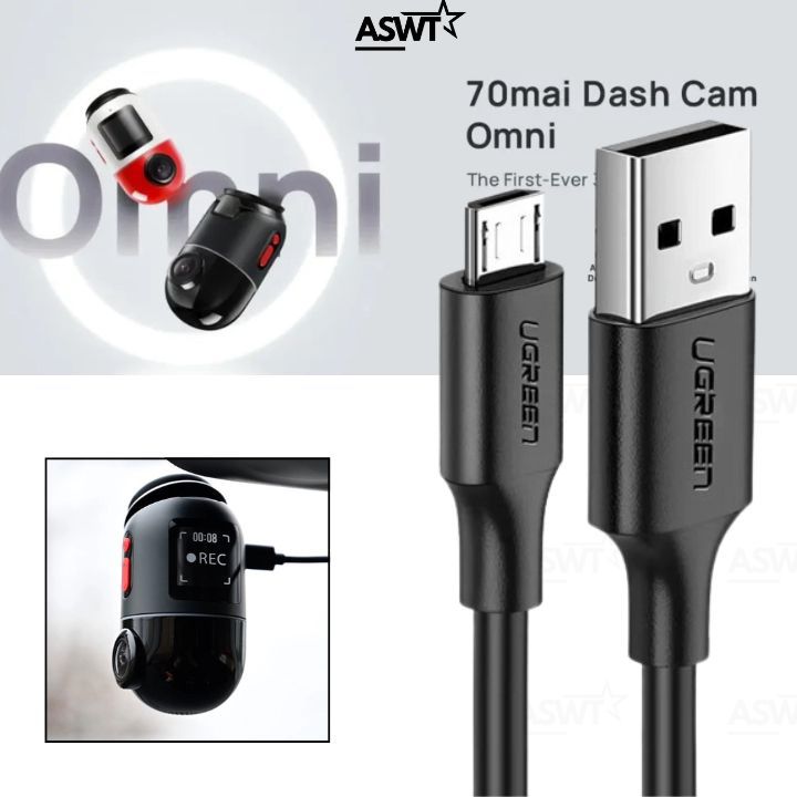 Cáp sạc nguồn Camera hành trình 70MAI OMNI X200 dài 1.5m 3m xịn - bảo hành 1 năm , dây nguồn USB 70 
