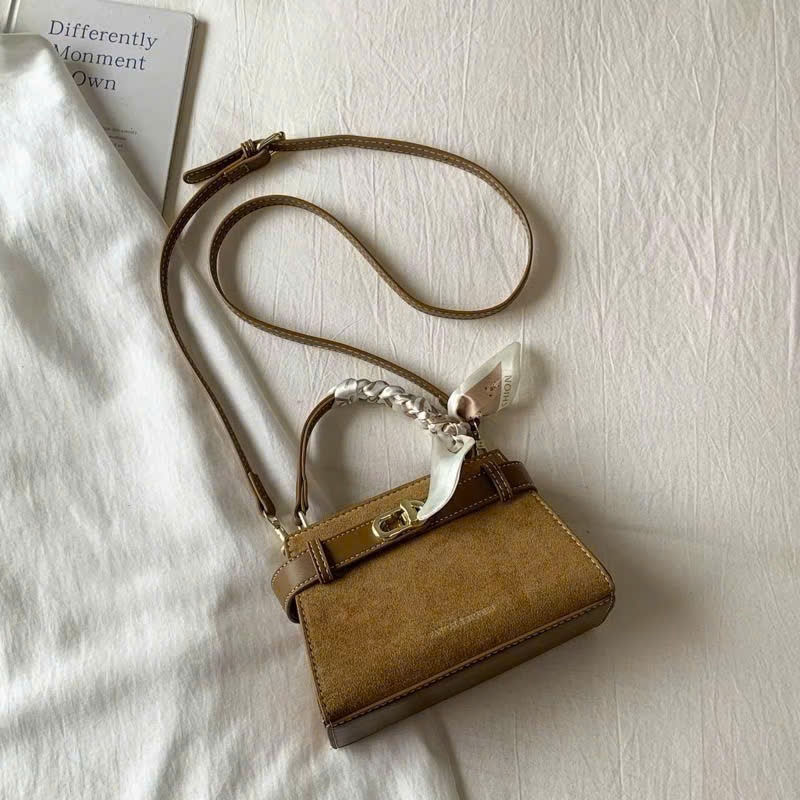 Túi đeo chéo nữ form hộp da lộn,túi đeo vai tặng kèm charm thỏ dễ thương phong cách tiểu thư Đăng Túi DK096 | BigBuy360 - bigbuy360.vn