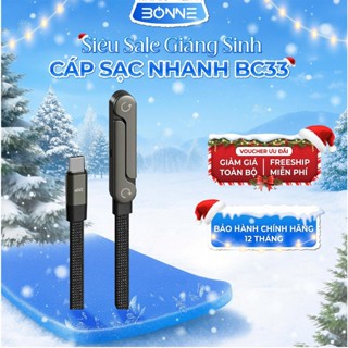  Cáp Sạc BC33 240W Chính Hãng Bonne – Dây Sạc Giá Đỡ – Type C to Type C   Type C to L – Sạc Nhanh 240W 