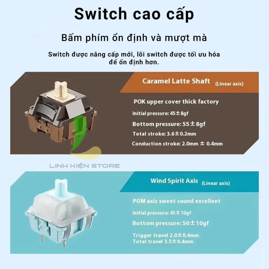 AULA F108 - Bàn Phím Cơ Không Dây Kết Nối 3 Chế Độ, Mạch Xuôi Full Key Hotswap | BigBuy360 - bigbuy360.vn