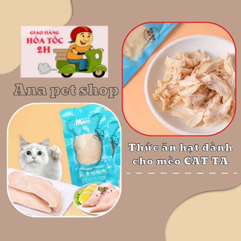 Ức Gà Hấp Ức Gà tươi Masti Cho Chó Mèo túi 40g