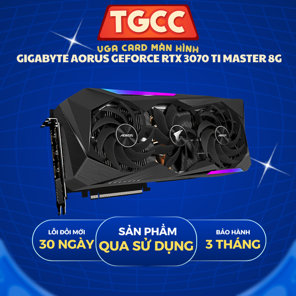 VGA CARD MÀN HÌNH GIGABYTE AORUS GeForce RTX 3070 Ti MASTER 8G - ĐÃ QUA SỬ DỤNG BẢO HÀNH 3 THÁNG