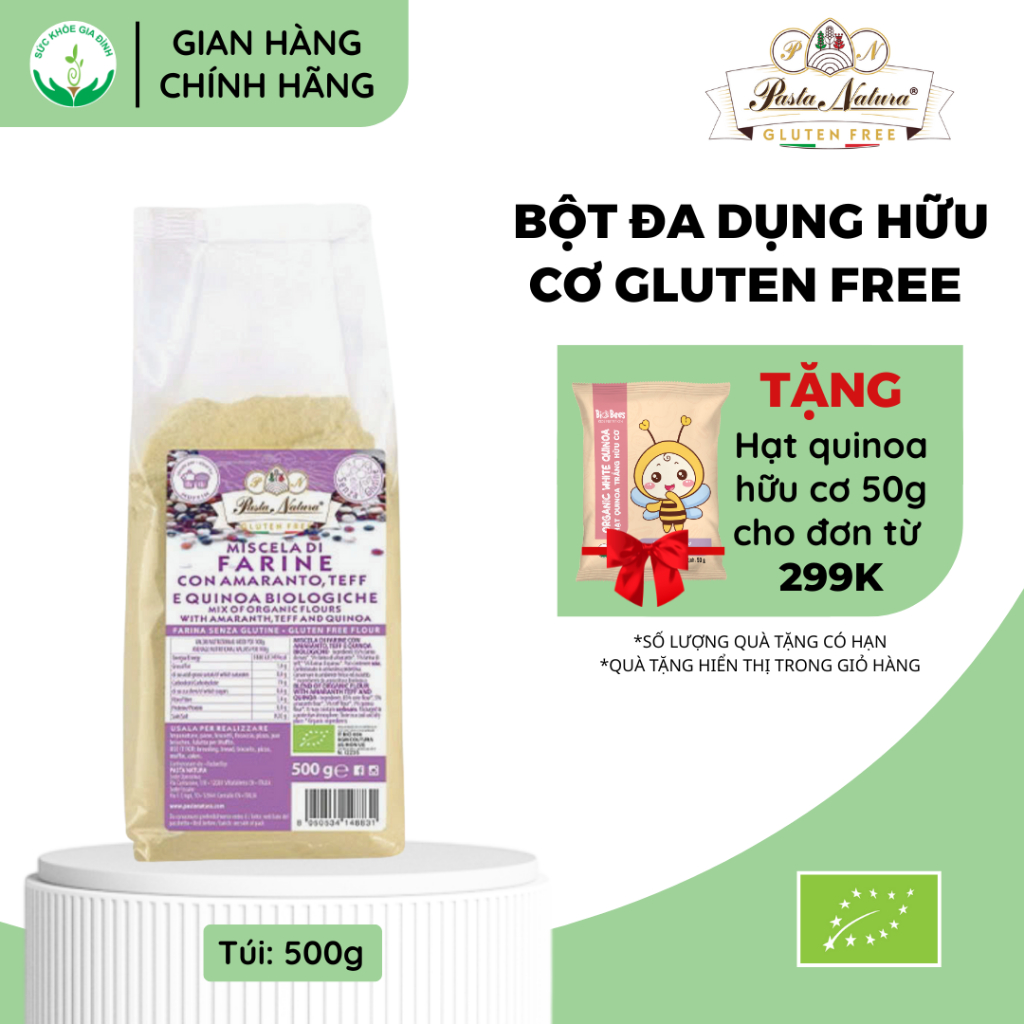 Bột Đa Dụng Hữu Cơ Gluten Free Pasta Natura 500gr
