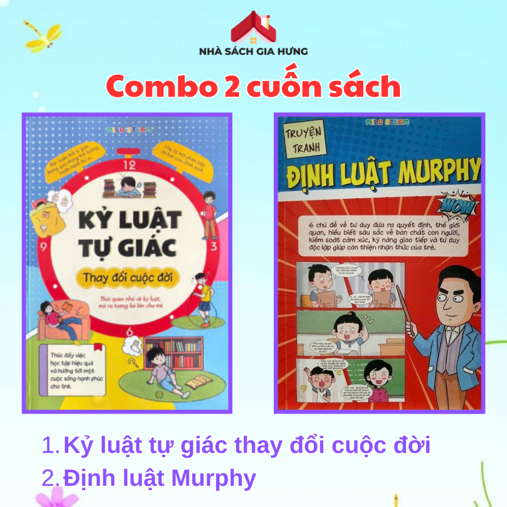 Sách - Combo 2 cuốn Kỷ Luật Tự Giác Thay Đổi Cuộc Đời + Định Luật Murphy