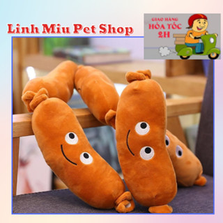  Đồ chơi nhồi bông xúc xích nhồi bông cho chó mèo gặm sạch răng 