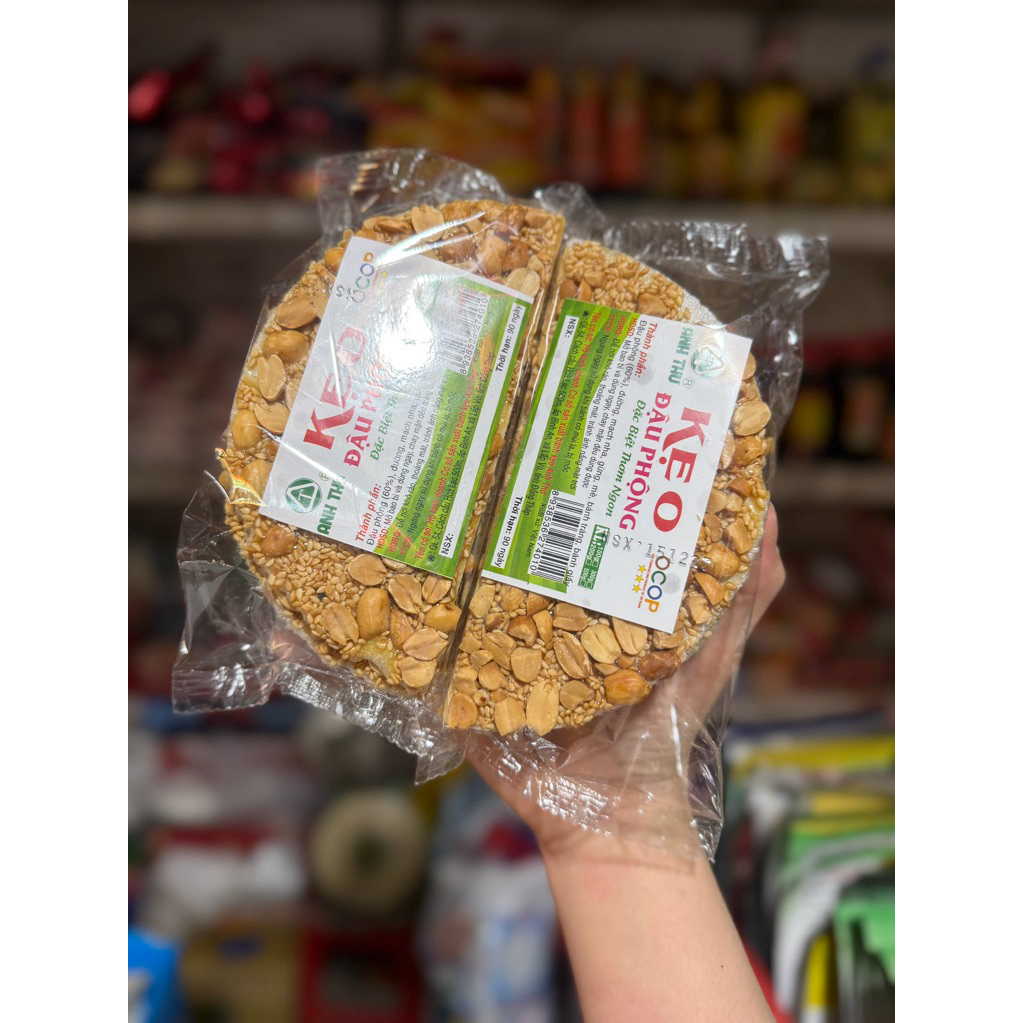 2 Bịch Kẹo Đậu Phộng Bánh Tráng Anh Thư date mới mỗi tuần