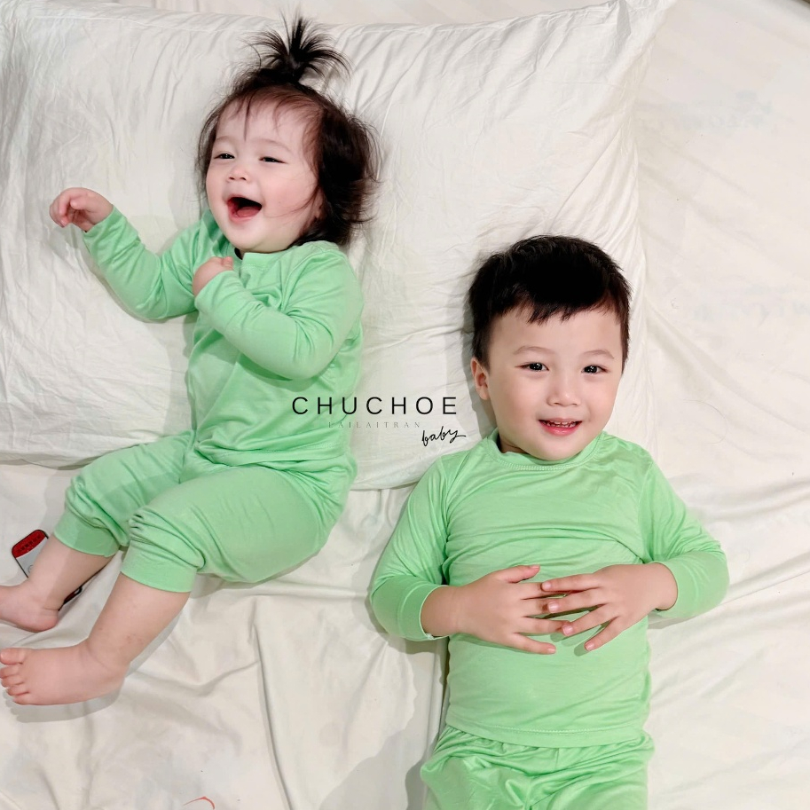 [ 15-32kg ] Đồ Bộ Thun Lạnh Cho Bé Trai Bé Gái Trẻ Em , Size 15-32KG CHUCHOE BABY