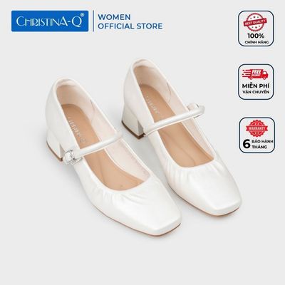 Giày Nữ Cao Gót Bít Mũi Vuông CHRISTINA-Q GBV174H